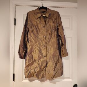 Style New York Paris vintage shiny green button up jacket